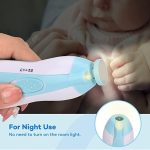 Baby Nail Clipper,Electric Baby Nail Trimmer,Toes Fingernails Care Trimmer with LED Light for Newborn,Kids and Adults(Blue) - Image 4